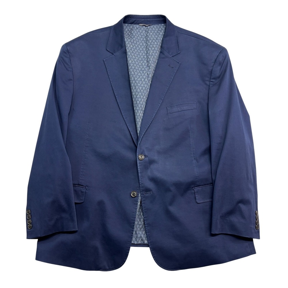 Oak Hill 3XL Navy Blue‎ Stretch Cotton Twill Blazer Jacket Sport Suit Coat